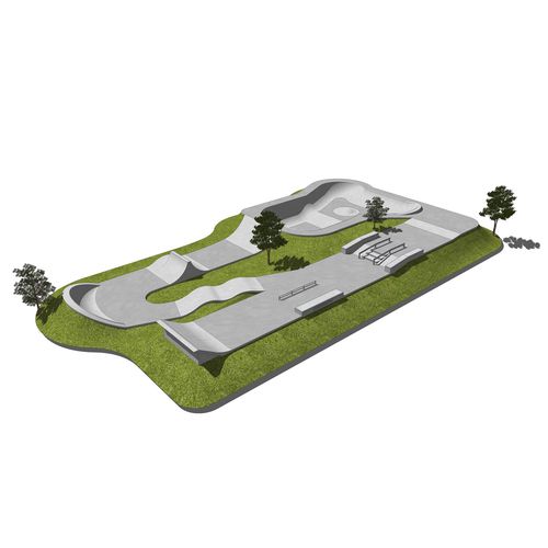 混凝土滑板场 - CONCRETE : 600M2 - Techramps - 单体