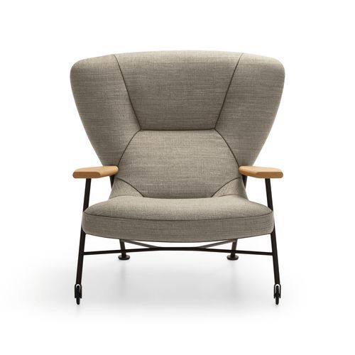 皮质躺椅 - Shinzo - Walter Knoll - 布料 / 实木 / 重蚁木