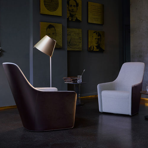 现代风格俱乐部椅 - FOSTER 520 - Walter Knoll - 皮质 / 回转