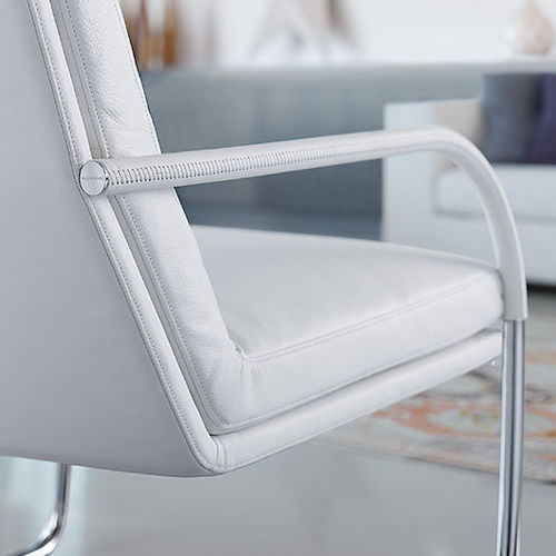 现代风格扶手椅 - GEORGE - Walter Knoll - 皮质 / 橇式