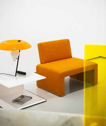 现代风格壁炉椅 - LABANCA - Tacchini - 布料 / 橙色 / Studio Lievore Altherr Molina 工作室设计