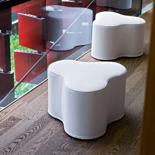 现代风格坐墩 - TRIFOGLIO - Tacchini - 布料 / 白色