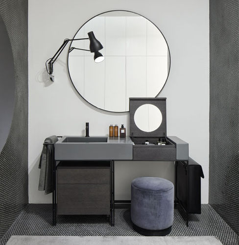 独立式台盆柜 - NARCISO VANITY - BRINA  MATT BLACK  ROVERE NERO - Ceramica Cielo - 木质 / 陶瓷 / 现代风格