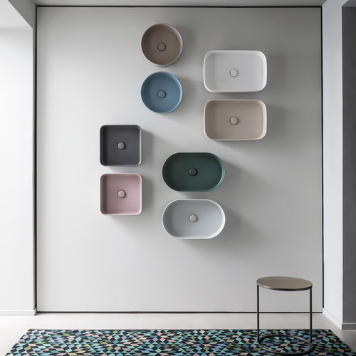 台上盆 - SHUI COMFORT - LE TERRE DI CIELO  - Ceramica Cielo - 陶瓷 / 多头 / 长方形