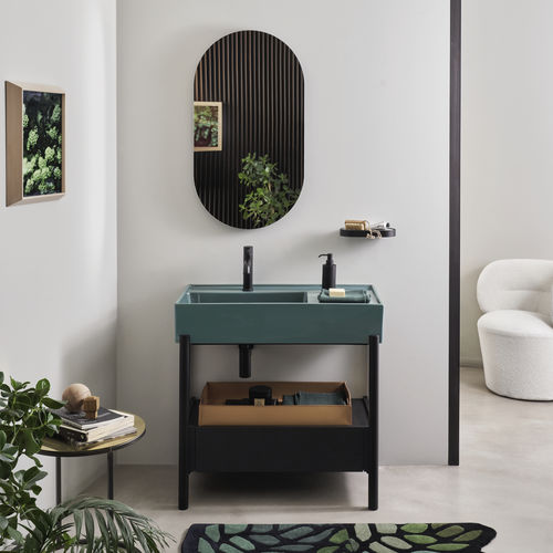 独立式台盆柜 - PLINIO DESIGN ANDREA PARISIO - GIUSEPPE PEZZANO - Ceramica Cielo - 木质 / 陶瓷 / 金属