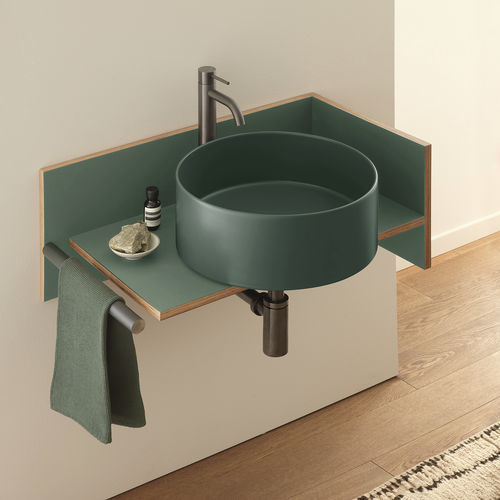 金属洗手盆台面 - THEO 70 - MUSCHIO/FELCE - Ceramica Cielo - Fenix NTM 材质 / 带毛巾架
