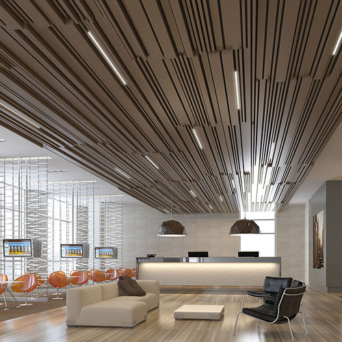 铝合金天花板吊顶 - Luxalon® 30BD / 30BXD - Hunter Douglas Architectural - 条形 / 办公室 / 室内