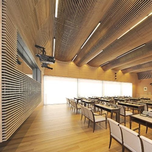 实木吊顶 - Derako® Solid Grill BaseLine - Hunter Douglas Architectural - 板式 / 条形 / 办公室