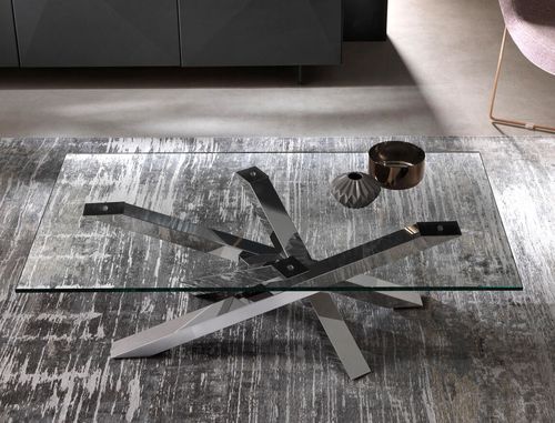 现代风格茶几 - SHANGAI - Riflessi - 水晶 / 陶瓷 / 铝座桌脚