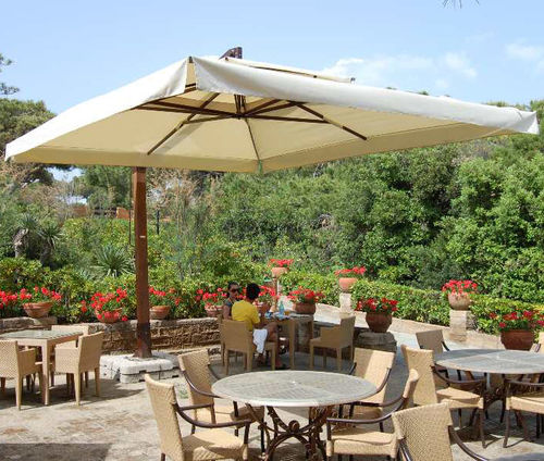 正方形遮阳伞 - MISTER - Edengarden Patio Umbrellas - 边柱 / 铝制 / 镀锌钢
