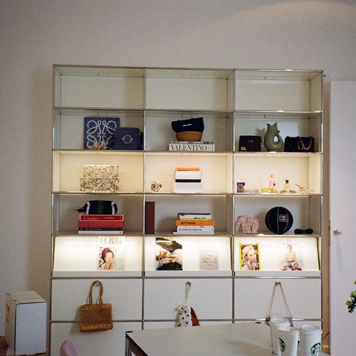 可调节置物架 - USM Haller - USM Modular Furniture - 现代风格 / 金属 / 定制