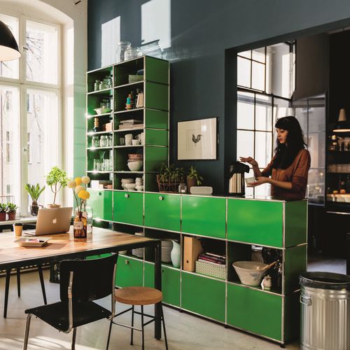 可调节置物架 - USM Haller - USM Modular Furniture - 矮 / 高 / 现代风格