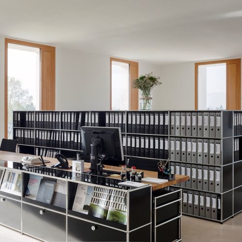 落地式小册子架 - USM Haller - USM Modular Furniture - 金属 / 商用