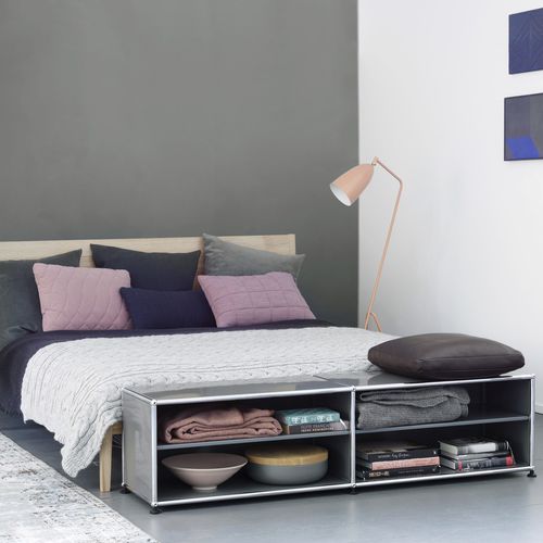 可调节置物架 - USM Haller - USM Modular Furniture - 矮 / 现代风格 / 金属