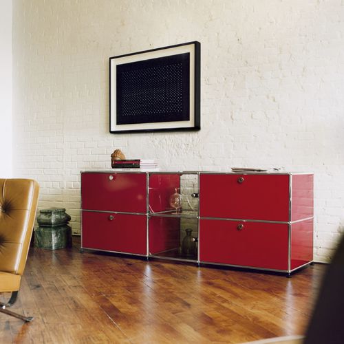 现代风格餐边柜 - USM Haller - USM Modular Furniture - 金属 / 玻璃 / 搁板