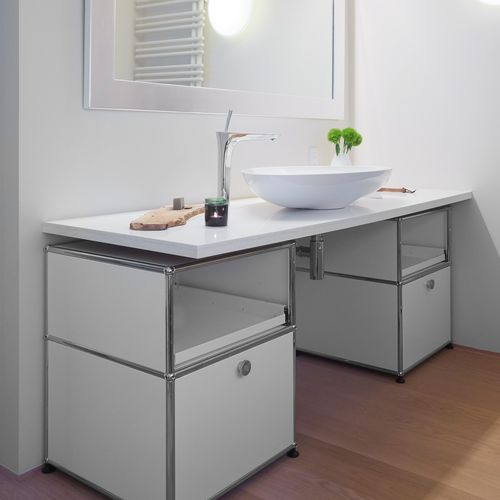 现代风格卫浴柜 - USM Haller - USM Modular Furniture - 金属 / 带抽屉 / 带搁板