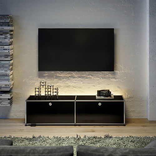 现代风格电视柜 - USM Haller - USM Modular Furniture - 低承重 / 带收纳 / 双门