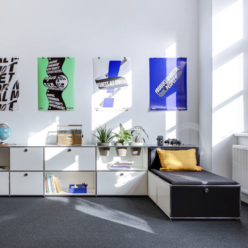 转角餐边柜 - World of Plants for USM Haller - USM Modular Furniture - 现代风格 / 金属 / 搁板