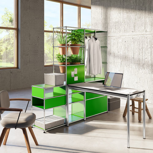 现代风格桌 - USM Haller - USM Modular Furniture - 层压材料 / 金属桌脚 / 长方形