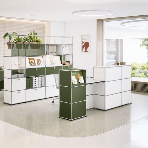 组合式前台接待桌 - USM Haller - USM Modular Furniture - 金属