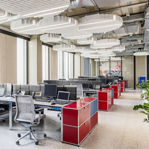 可调节搁板 - USM Haller Soft Panel – Red and Blue - USM Modular Furniture - 自承重 / 现代风格 / 合成纤维