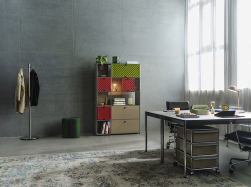 可调节搁板 - USM Haller Soft Panel – Red and Green - USM Modular Furniture - 自承重 / 现代风格 / 合成纤维