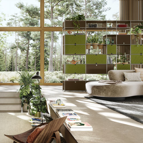 可调节搁板 - USM Haller Soft Panel – Green - USM Modular Furniture - 自承重 / 现代风格 / 合成纤维