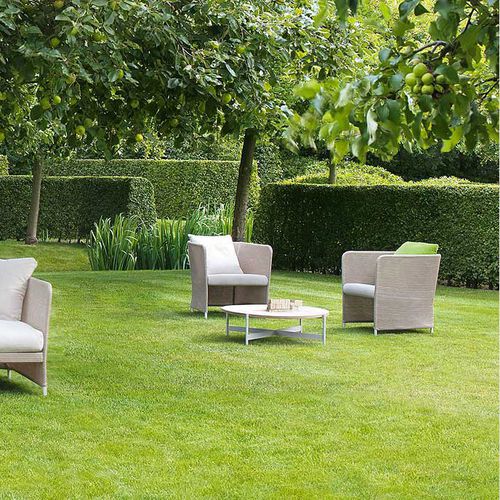 现代风格扶手椅 - TEATIME - PAOLA LENTI - 绳编 / 布料 / 钢