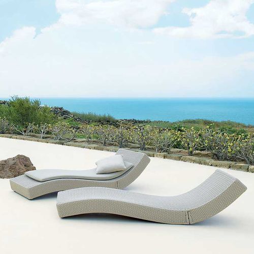 现代风格日光浴躺椅 - WAVE - PAOLA LENTI - 聚酯 / 绳编 / 花园