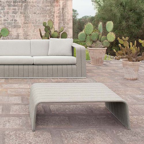 现代风格茶几 - FRAME - PAOLA LENTI - 铝制 / 不锈钢 / 绳编