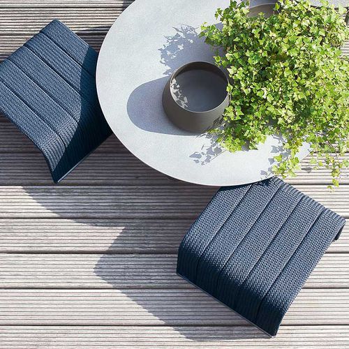 现代风格边桌 - FRAME - PAOLA LENTI - 铝制 / 不锈钢 / 绳编