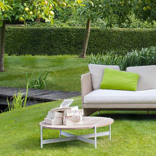 现代风格边桌 - HERON - PAOLA LENTI - 钢 / 大理石 / 圆形
