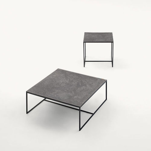 现代风格边桌 - LIO - PAOLA LENTI - 不锈钢 / 正方形 / 家用