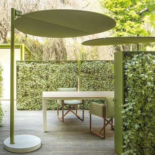 圆形遮阳伞 - OMBRA - PAOLA LENTI - 回转 / 边柱 / 布料