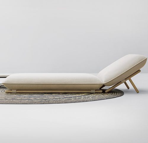 现代风格躺椅 - HIRO - PAOLA LENTI - 布料 / 聚酯 / 木质