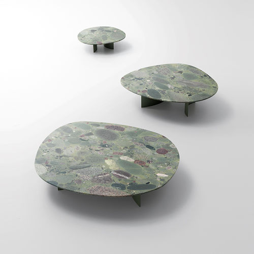 现代风格茶几 - ISOLE - PAOLA LENTI - 花岗岩 / 不锈钢桌脚 / 家用