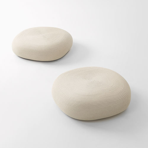 现代风格坐墩 - OTTO - PAOLA LENTI - 亚麻 / 麻纤维 / 圆形