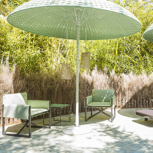 圆形遮阳伞 - MOGAMBO - PAOLA LENTI - 支杆居中 / 铝制 / 不锈钢