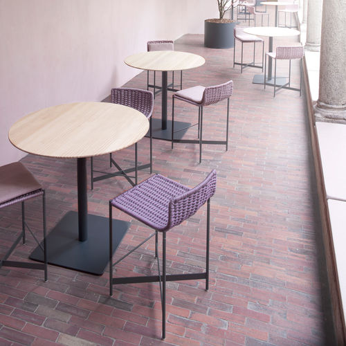 现代风格高脚桌 - GIRO - PAOLA LENTI - 铝制 / 圆形 / 高度可调节