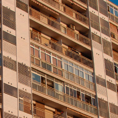 钢建筑遮阳板 - DUTEC 80E  - Durmi - PVC / 用于外墙 / 立式