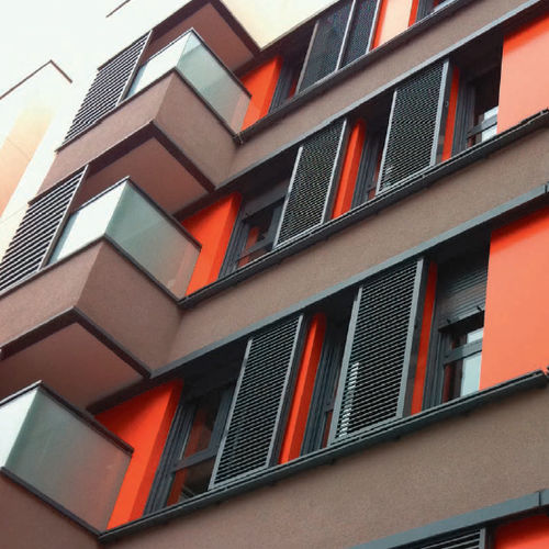 挤压铝材建筑遮阳板 - DUFIX 60z AL - Durmi - 用于外墙 / 立式