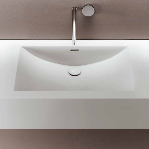 集成式台盆 - CUNA - PLANIT - Corian®可丽耐 / 带台面 / 长方形