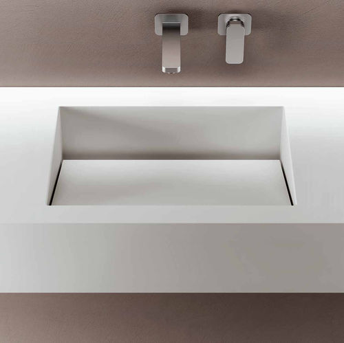 集成式台盆 - FAUST - PLANIT - Corian®可丽耐 / 带台面 / 长方形