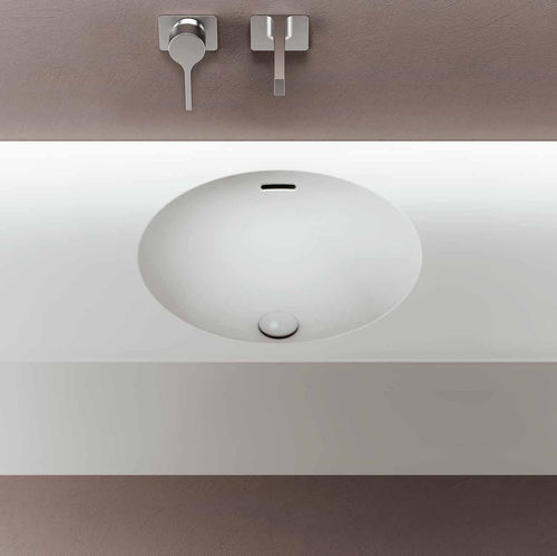 集成式台盆 - IBIS - PLANIT - Corian®可丽耐 / 带台面 / 长方形