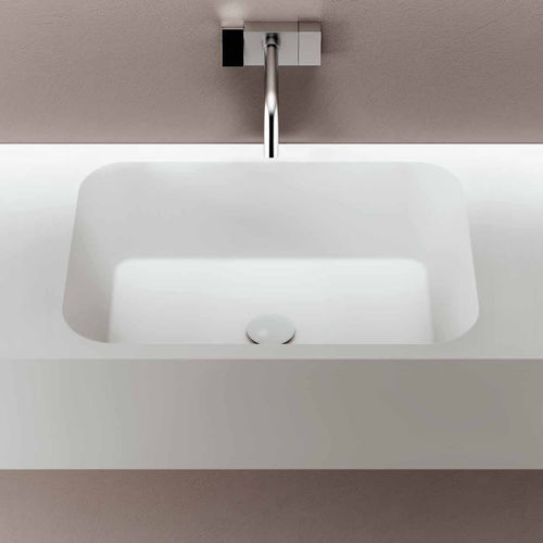 集成式台盆 - TRAY 6 - PLANIT - Corian®可丽耐 / 带台面 / 长方形