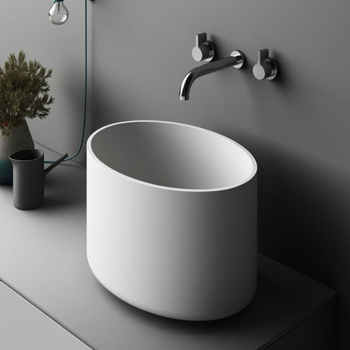台上盆 - TRIADE 2 - PLANIT - Corian®可丽耐 / 定制 / 椭圆
