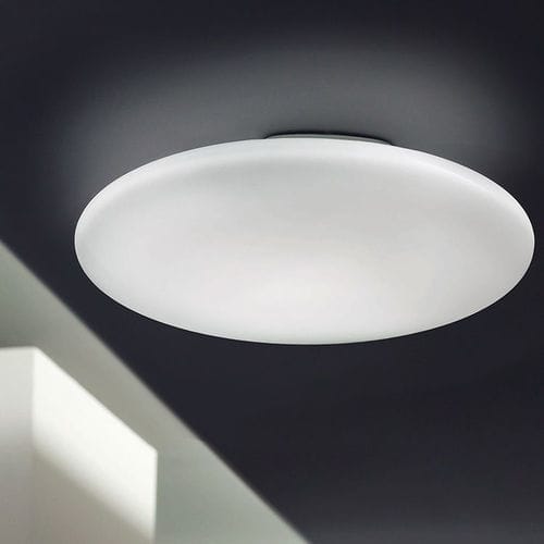 现代风格顶灯 - SUN - alma light - 圆形 / 乳白玻璃 / 铁