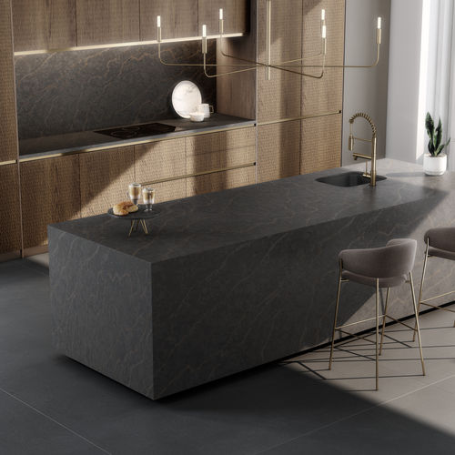 Silestone®材质厨房台面 - Le chic : Bohemian Flame - Cosentino/赛丽石 - 厨房 / 灰色 / 方形边