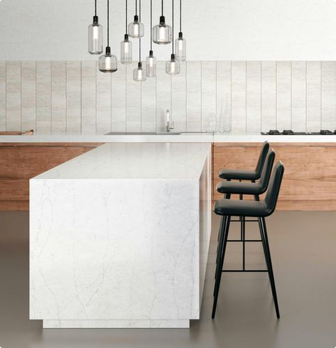 Silestone®材质厨房台面 - Ethereal Series - Cosentino/赛丽石 - 厨房 / 白色 / 方形边