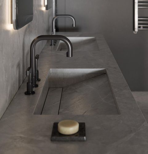Dekton®材料台盆 - Cosentino/赛丽石 - 带台面 / 双 / 长方形